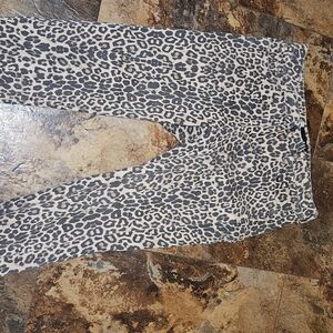 Kut from the Kloth Animal Print Skinny Jeans - Black and Cream